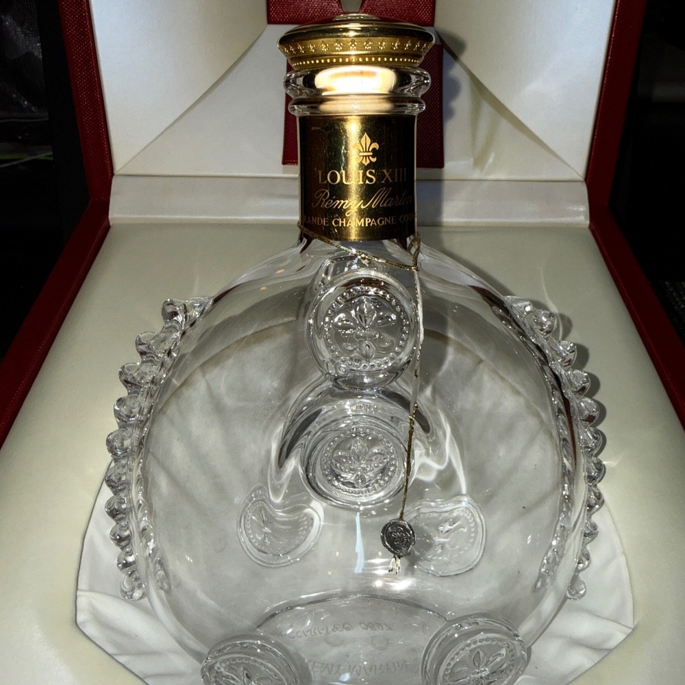 Louis XIII Remy Martin Empty Baccarat Crystal Decanter Set Excellent Luxury